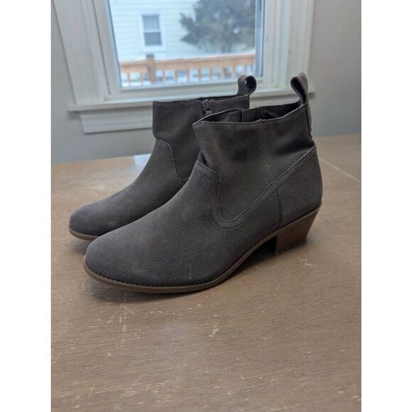 Vionic Joy Vera Ankle Boots women's size 8.5 taupe slouchy zipper booties suede - Picture 3 of 9